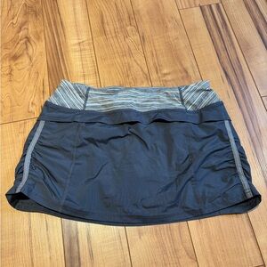 Lululemon Black and Gray Athletic Skirt
